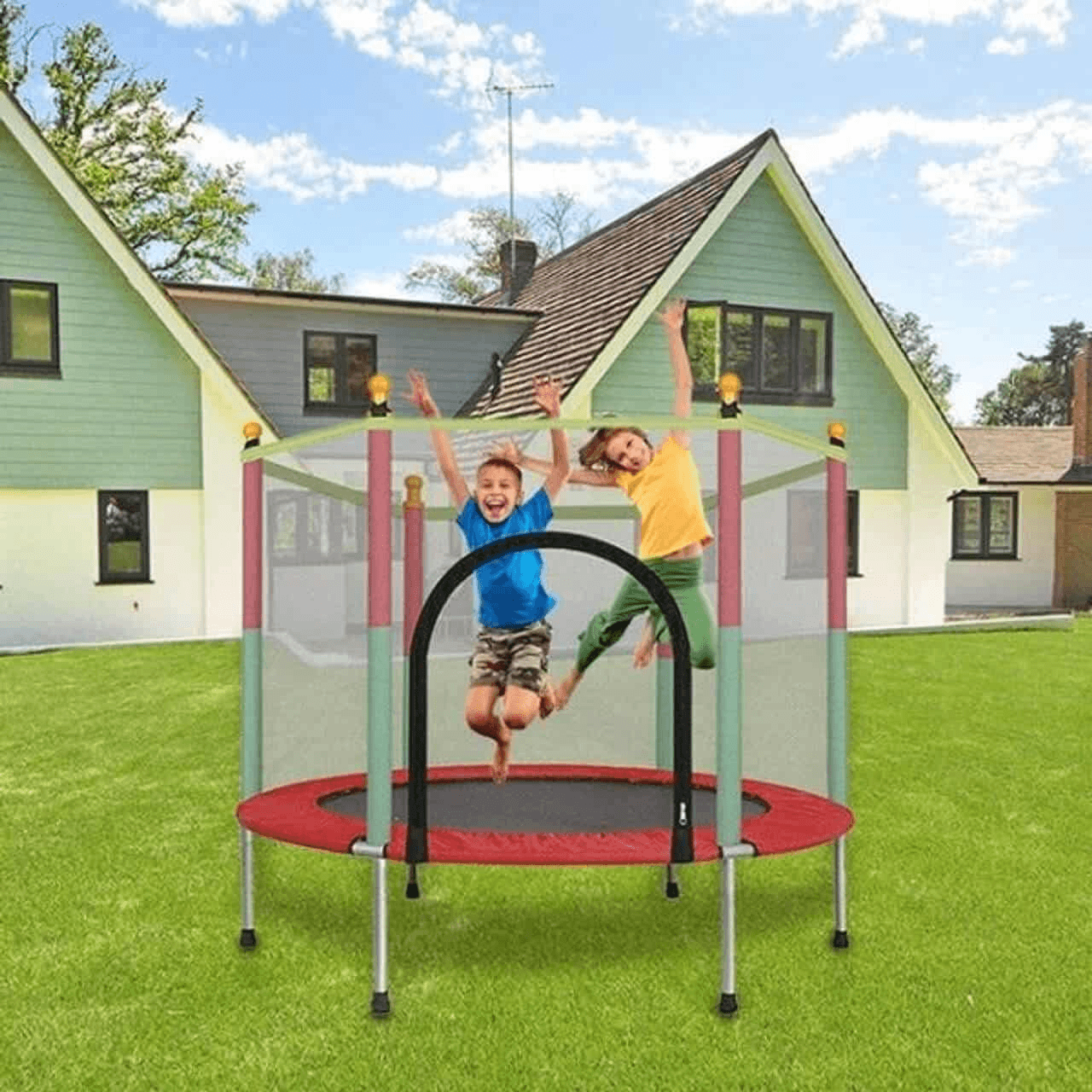 1.4m Kids Trampoline with Safety Net