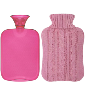 2L Hot Water Bottle with Knitted Cover
